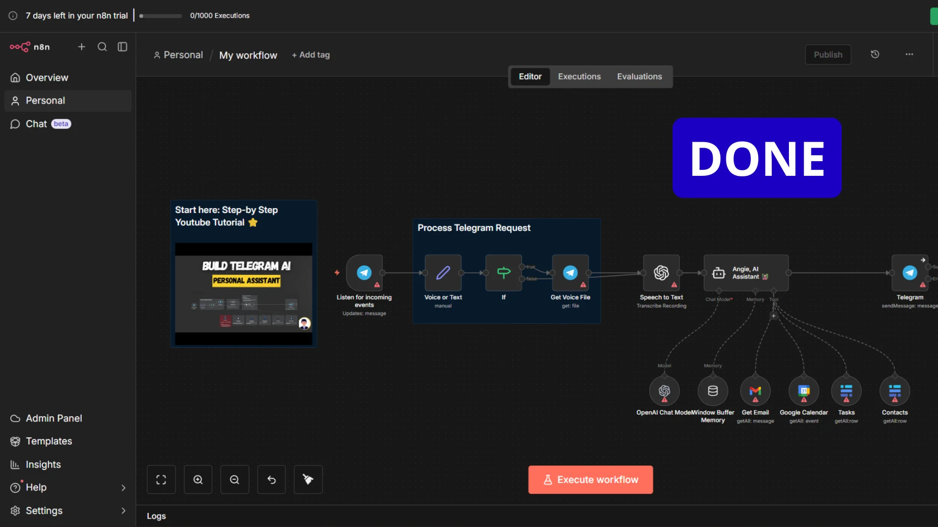 Workflow running successfully in N8N